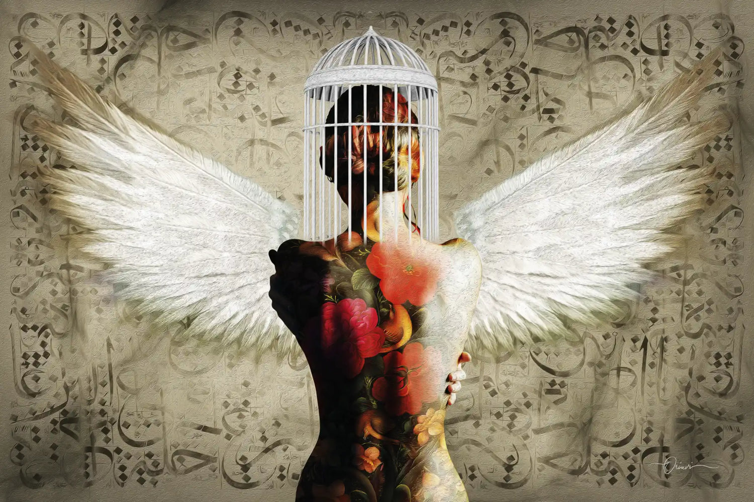 Remember the Flight — Forough Farrokhzad Winged Woman Canvas