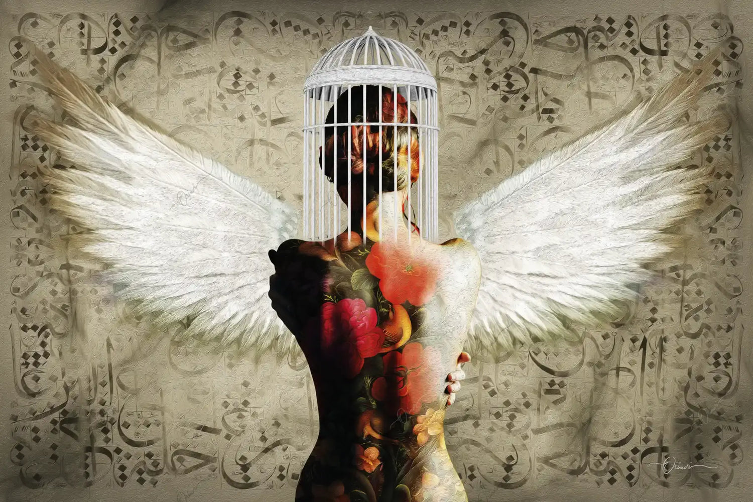 Remember the Flight — Forough Farrokhzad Winged Woman Canvas