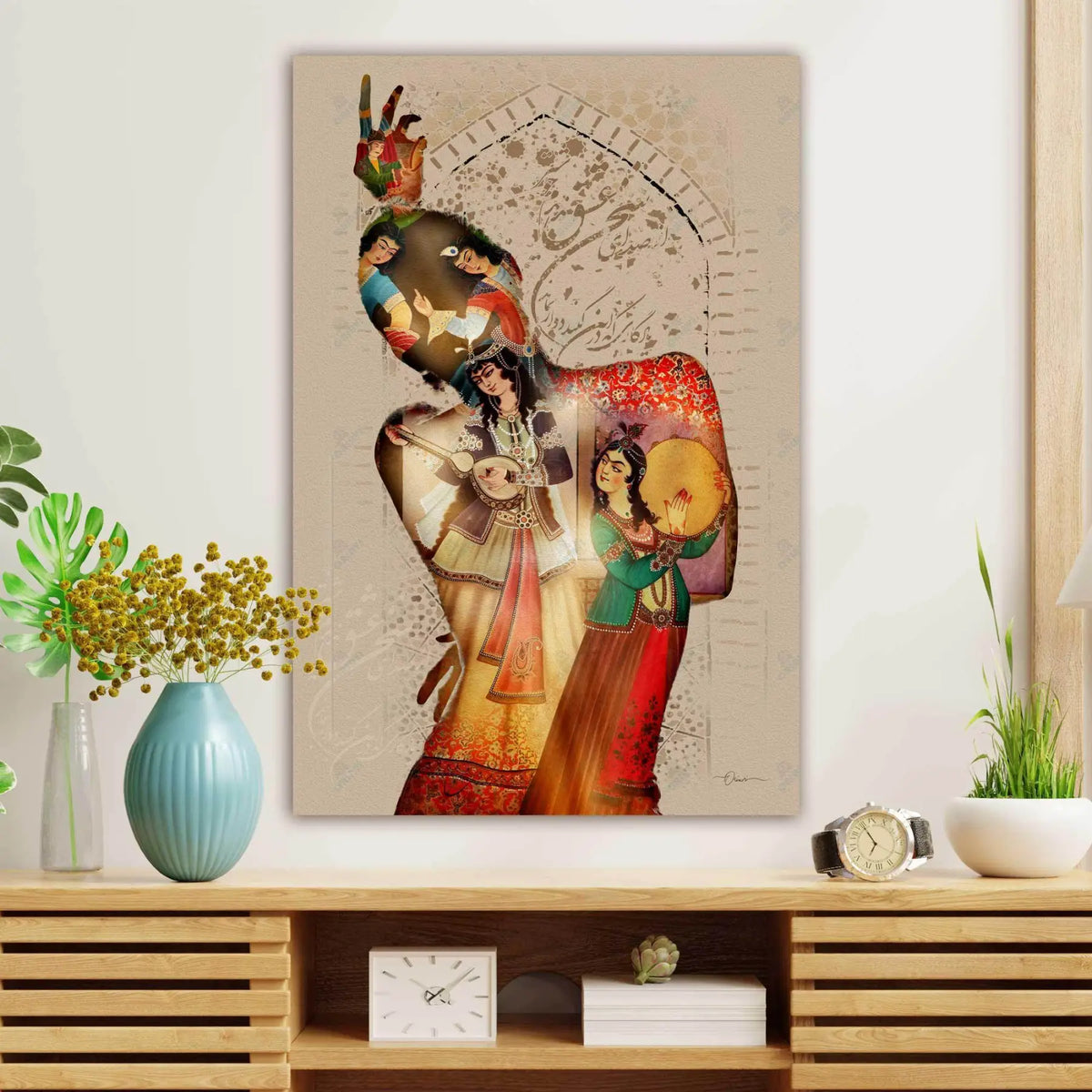 Sokhan-e Eshgh — Hafez Persian Miniature Canvas