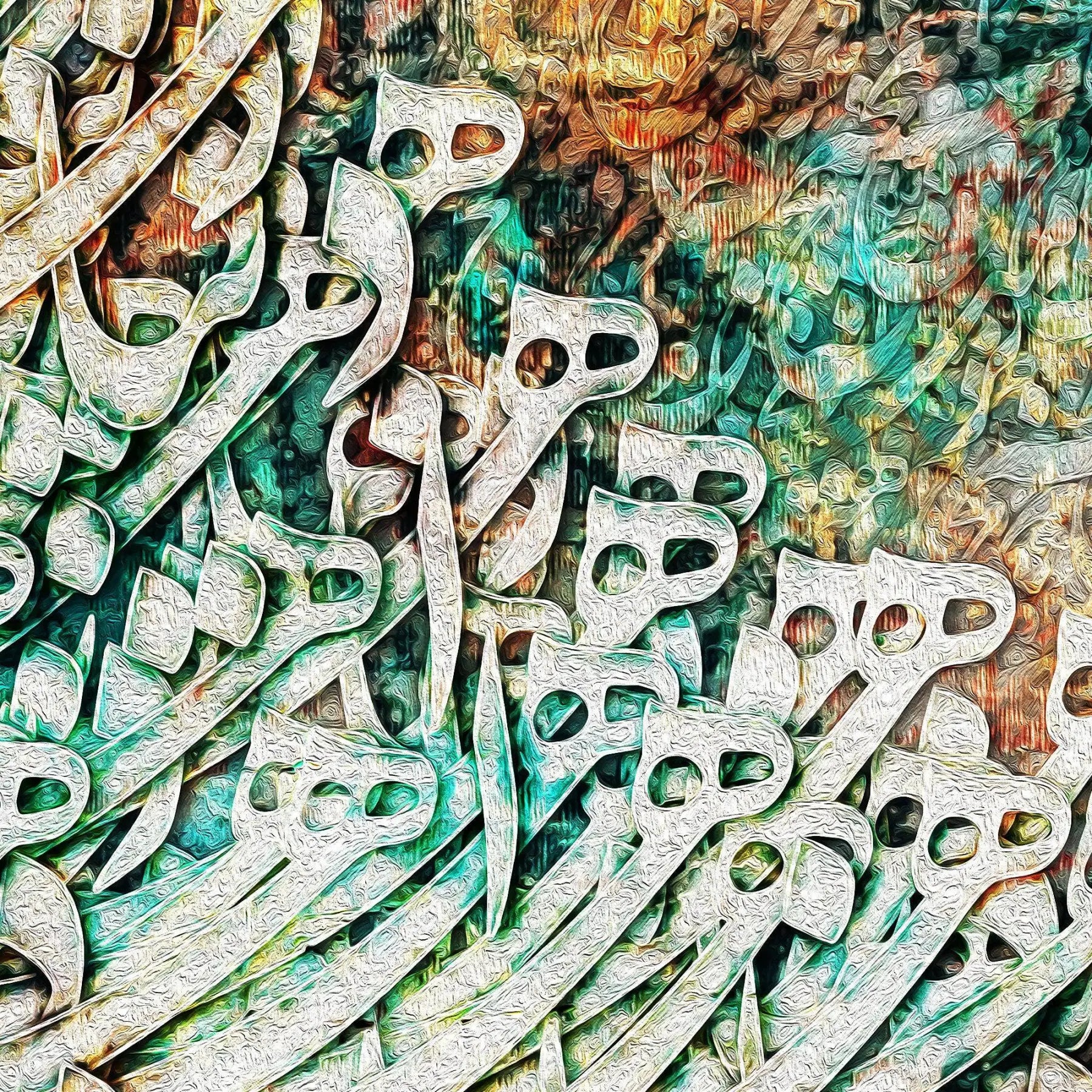 World Is Meaningless Persian wall art, alternate artwork view 3