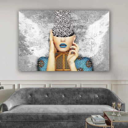 You Are Among the Heart — Saadi Silver Persian Portrait Canvas