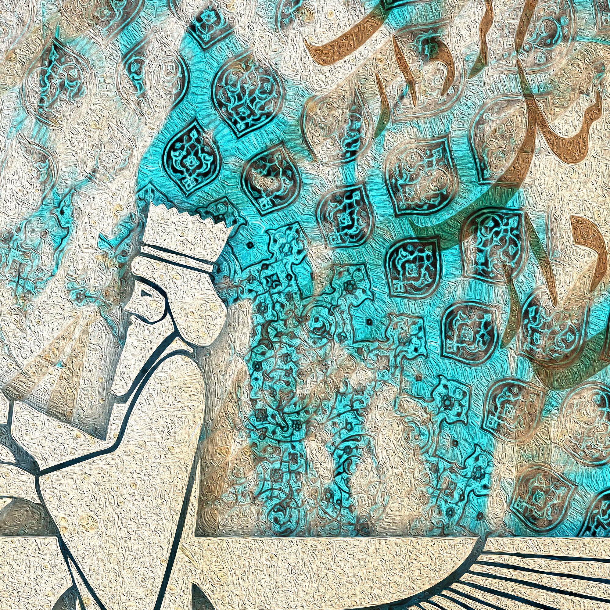 Faravahar Persian wall art, alternate artwork view 3