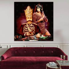 Casino Qajar — Persian Royal Portrait Canvas