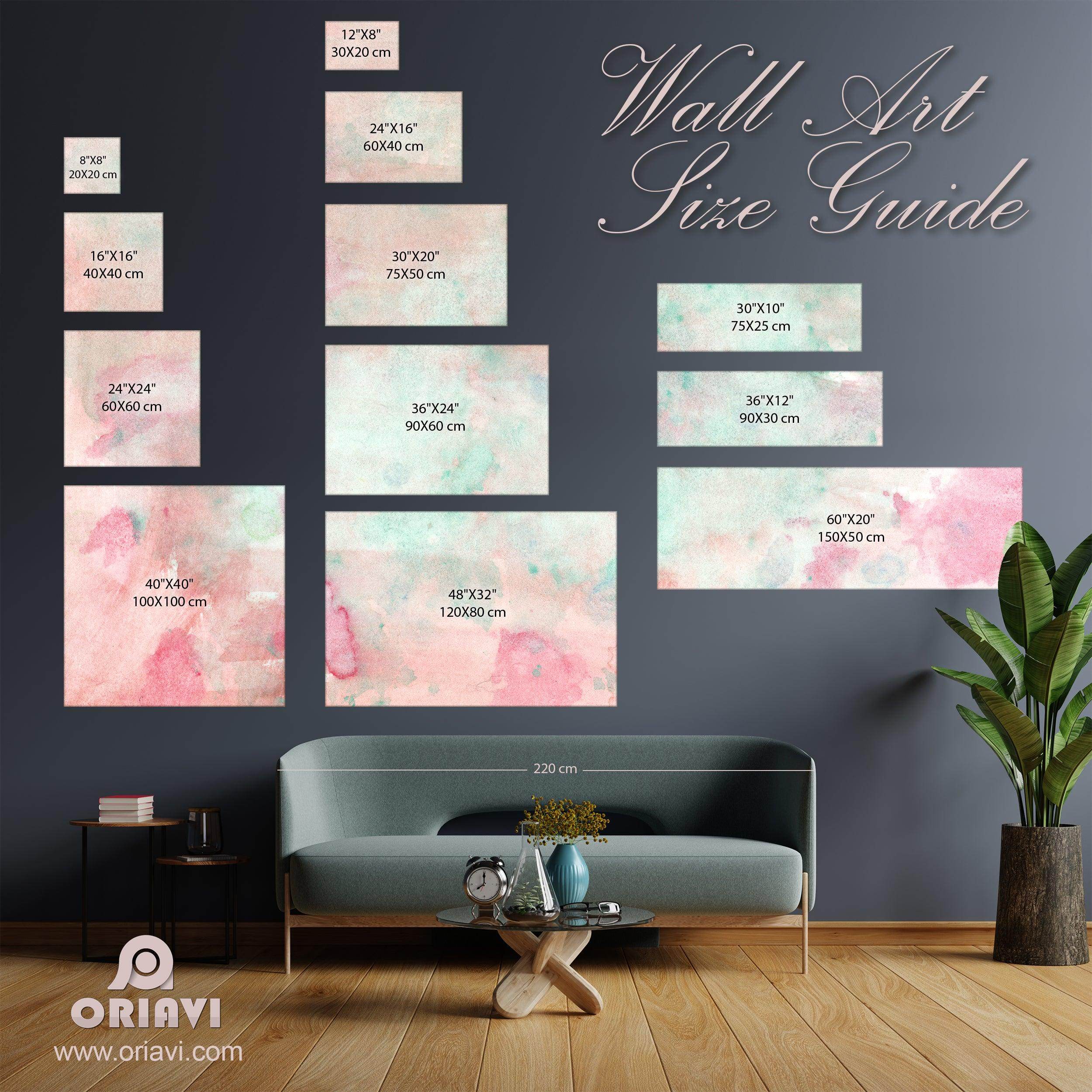 Lovely Face canvas size guide and room scale reference