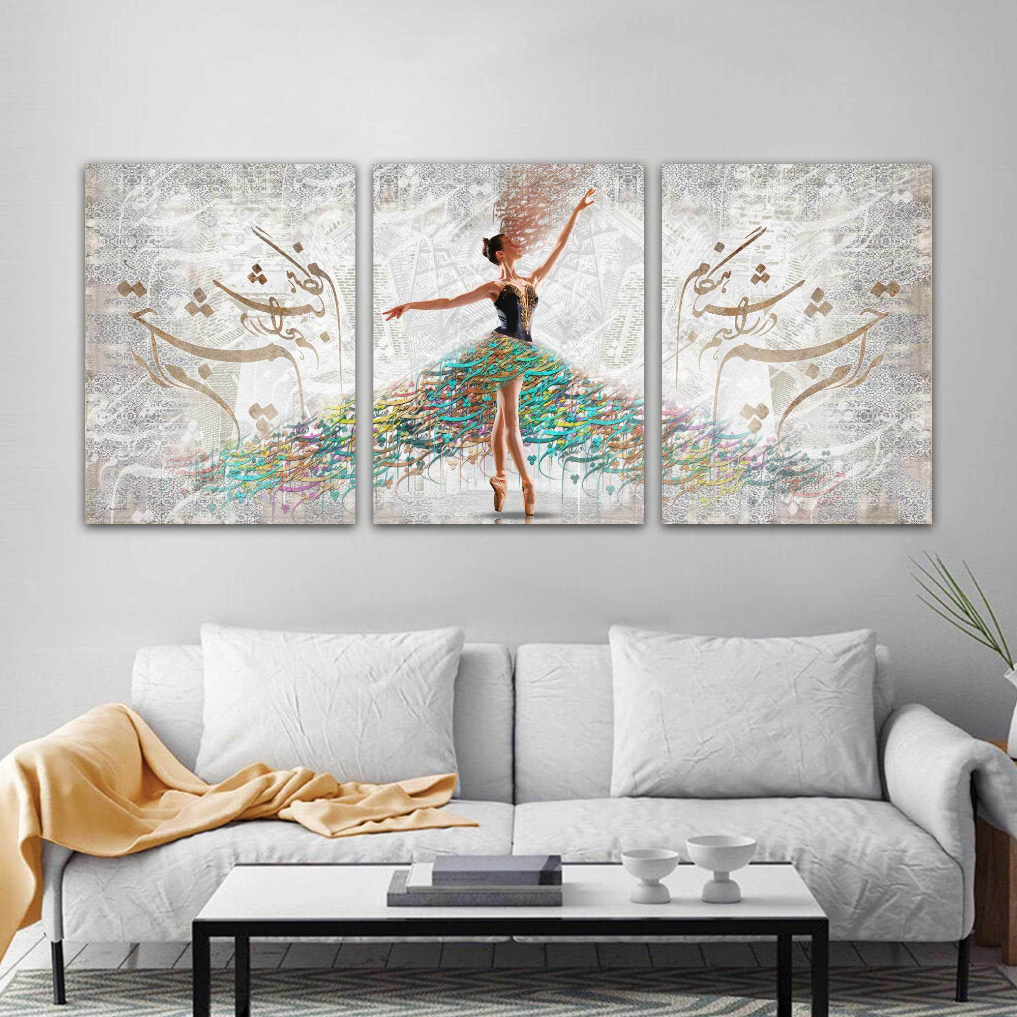 I’m looking forward to you (3 Piece) | Persian Calligraphy Wall Art - ORIAVI