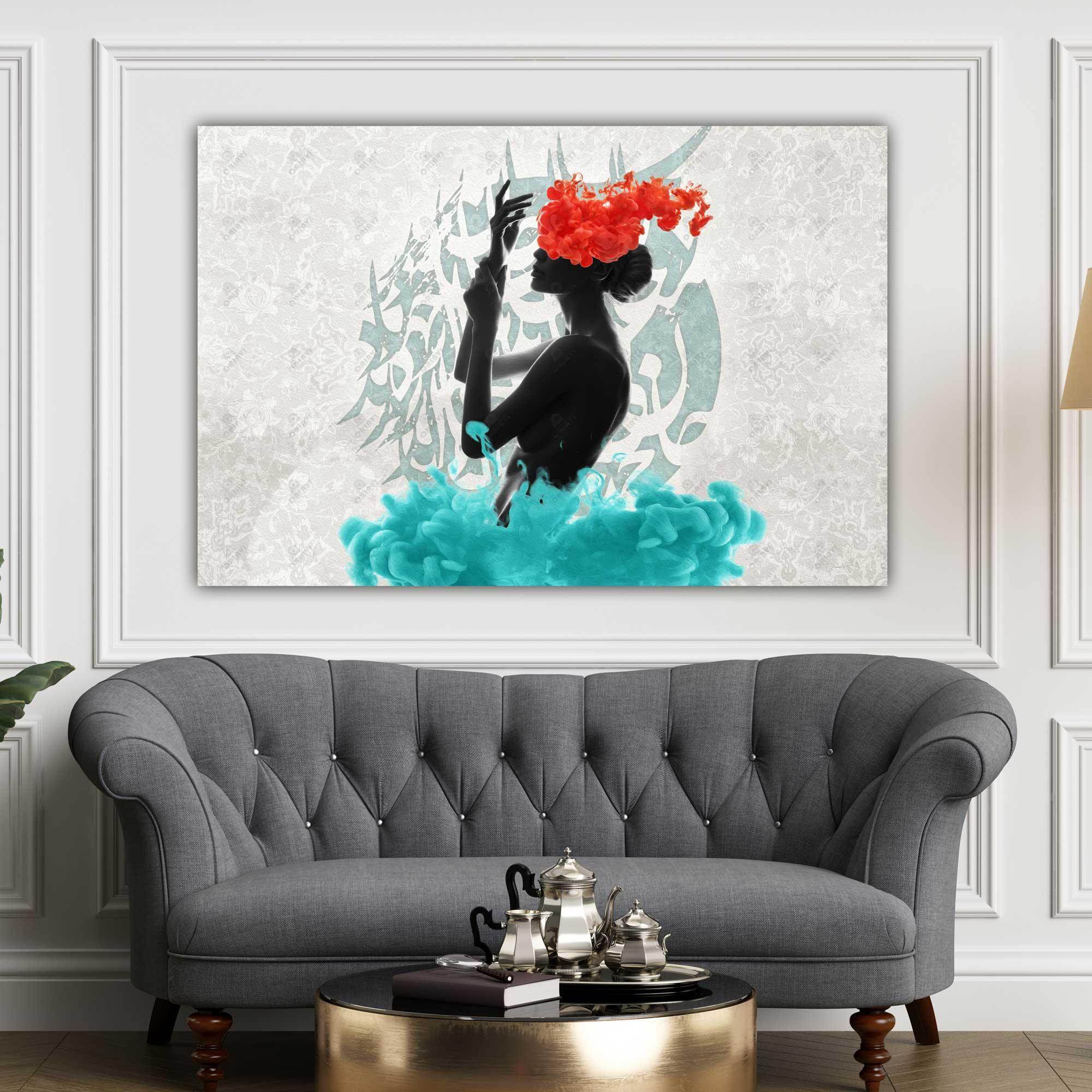 Jamal-e Jaanaan — Hafez Turquoise Dancer Canvas