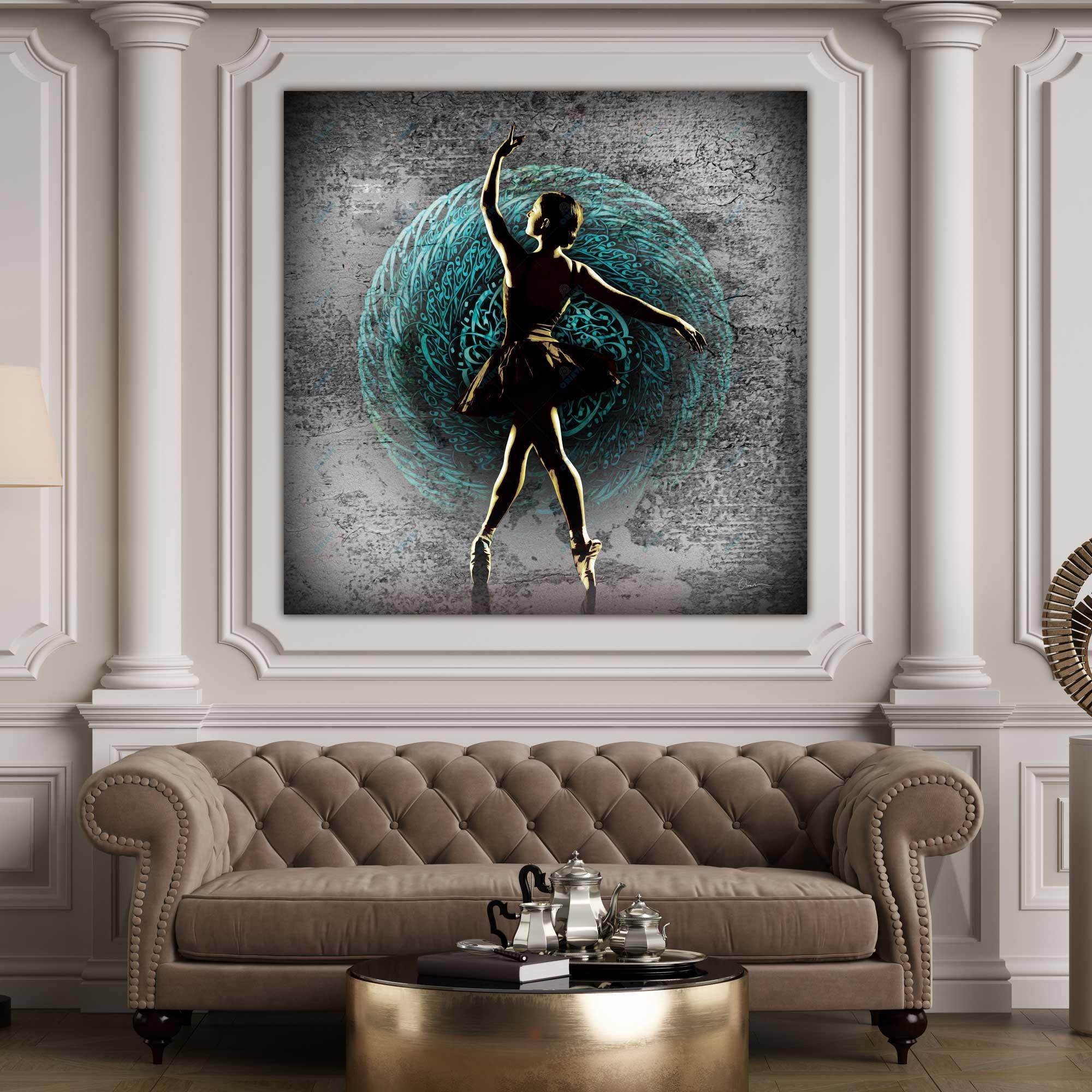 My Coquettish Mistress — Hafez Turquoise Dancer Canvas