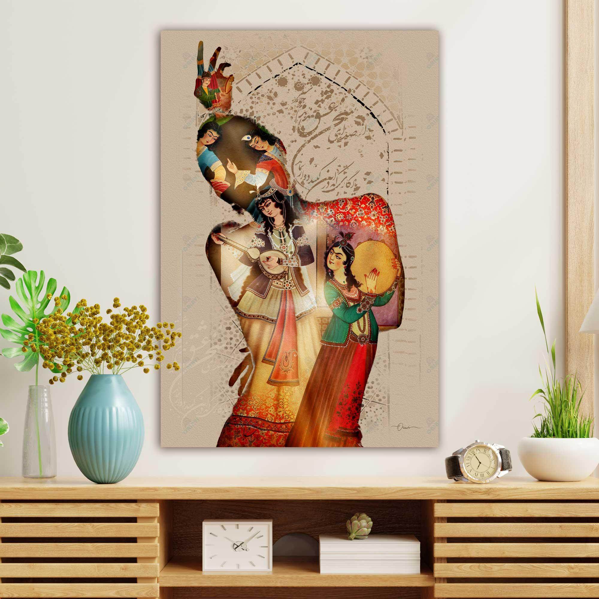 Sokhan e Eshgh | Persian Calligraphy Modern Wall Art - ORIAVI