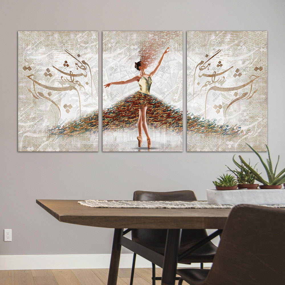 I'm Looking Forward to You — Nima Yushij White Dancer Triptych