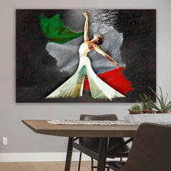 Woman, Life, Freedom — Iran Flag Persian Dancer Canvas