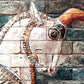 Unicorn from Apadana | Persian Wall Art - ORIAVI Persian Art, persian artwork for sale, persian calligraphy, persian calligraphy wall art, persian mix media wall art, persian painting, persian wall art