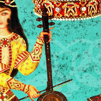 Bazm e Doostan -Pahlavi (2 Piece) | Persian Wall Art | Persian Home Wall Decor - ORIAVI