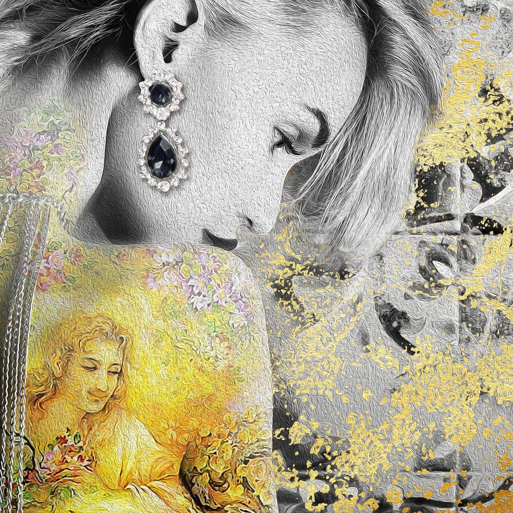 Romantic Persian wall art, alternate artwork view 2