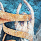 Hich هیچ | Persian Modern Calligraphy Canvas Wall Art - ORIAVI Persian Art, persian artwork for sale, persian calligraphy, persian calligraphy wall art, persian mix media wall art, persian painting, persian wall art