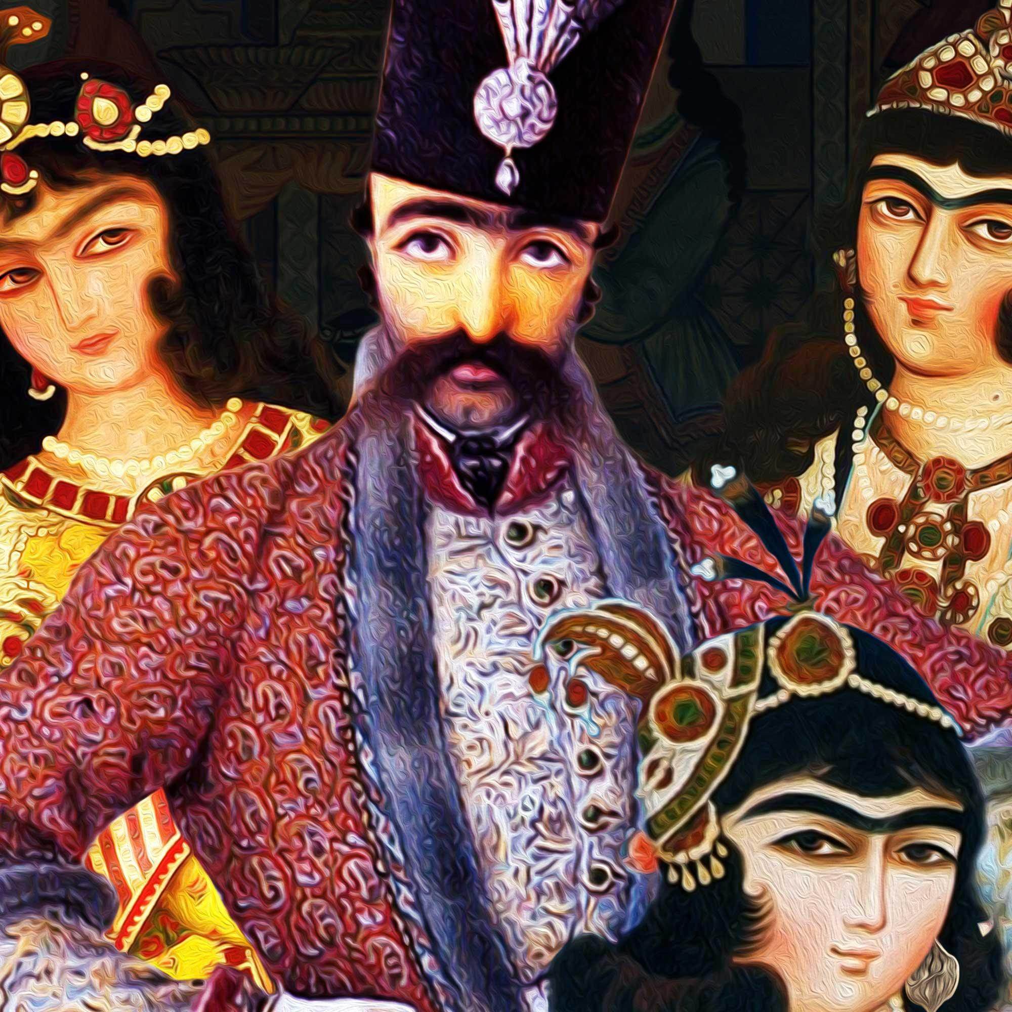 Qajar Court Persian wall art, alternate artwork view 2