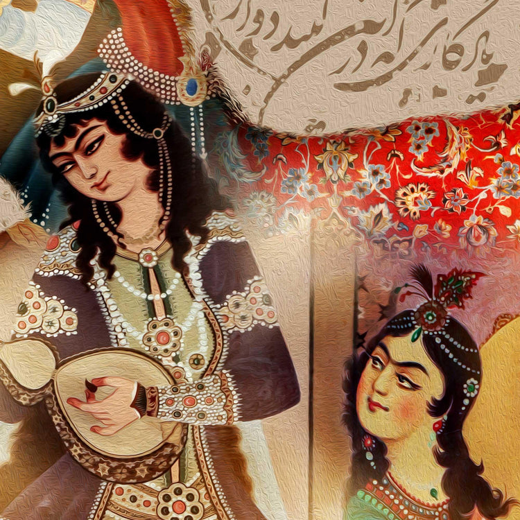 Sokhan e Eshgh | Persian Calligraphy Modern Wall Art - ORIAVI Persian Art, persian artwork for sale, persian calligraphy, persian calligraphy wall art, persian mix media wall art, persian painting