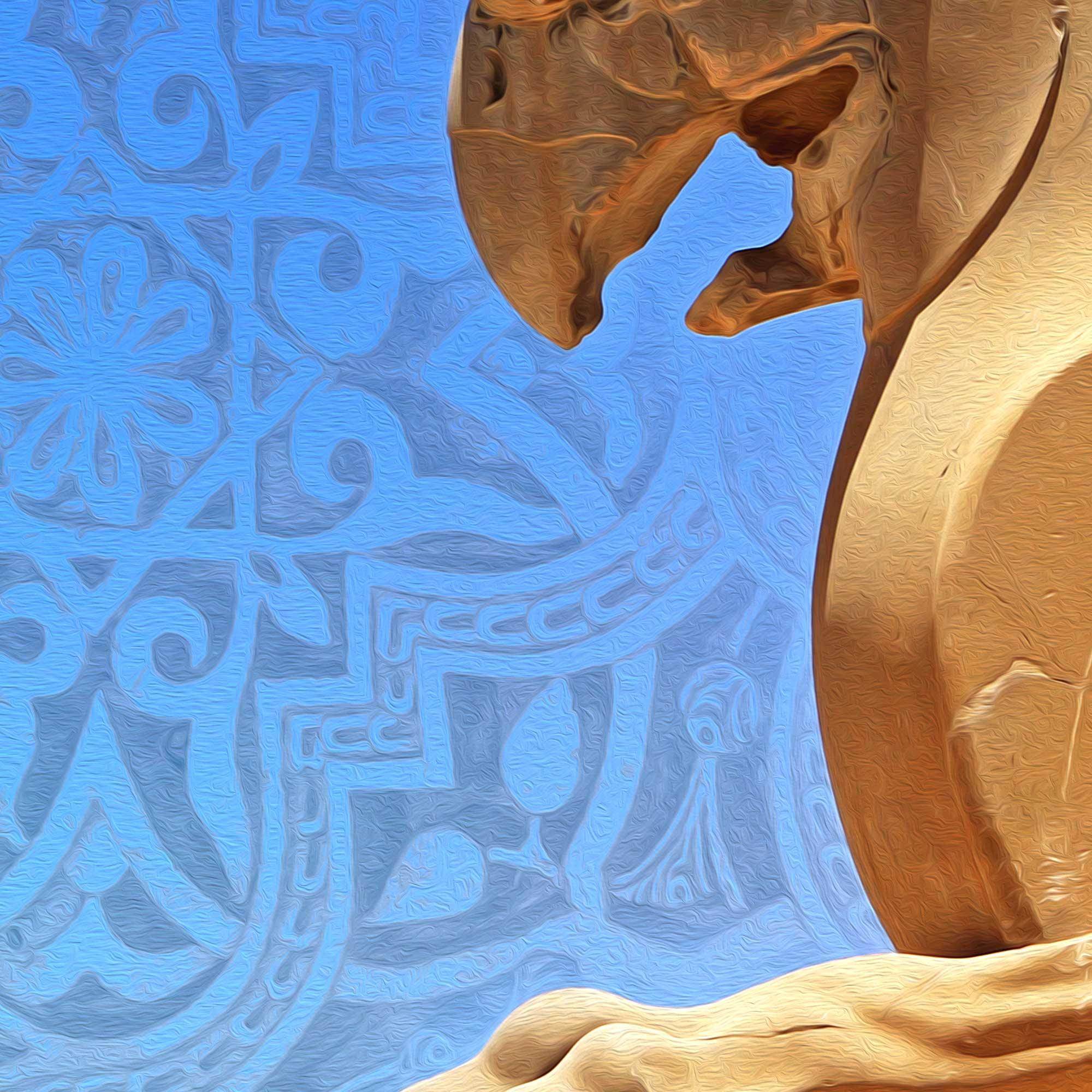 Huma Bird in Persepolis | Persian Wall Art | Iranian Wall Decor - ORIAVI