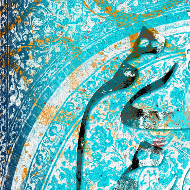 Deldar e Ham Bashim | Persian Wall Art | Persian Home Wall Decor - ORIAVI Persian Art, persian artwork for sale, persian calligraphy, persian calligraphy wall art, persian mix media wall art, persian painting, persian wall art
