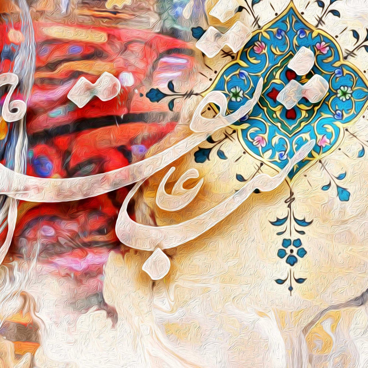 Lovers Night | Persian Wall Art | Persian Home Wall Decor - ORIAVI Persian Art, persian artwork for sale, persian calligraphy, persian calligraphy wall art, persian mix media wall art, persian painting, persian wall art