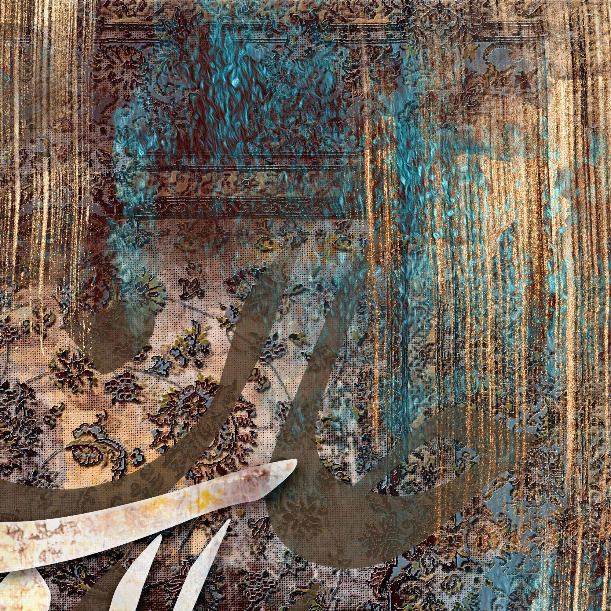 Moonese Jan Bash | Exquisite Persian Canvas Wall Art | Nastaliq Calligraphy - ORIAVI