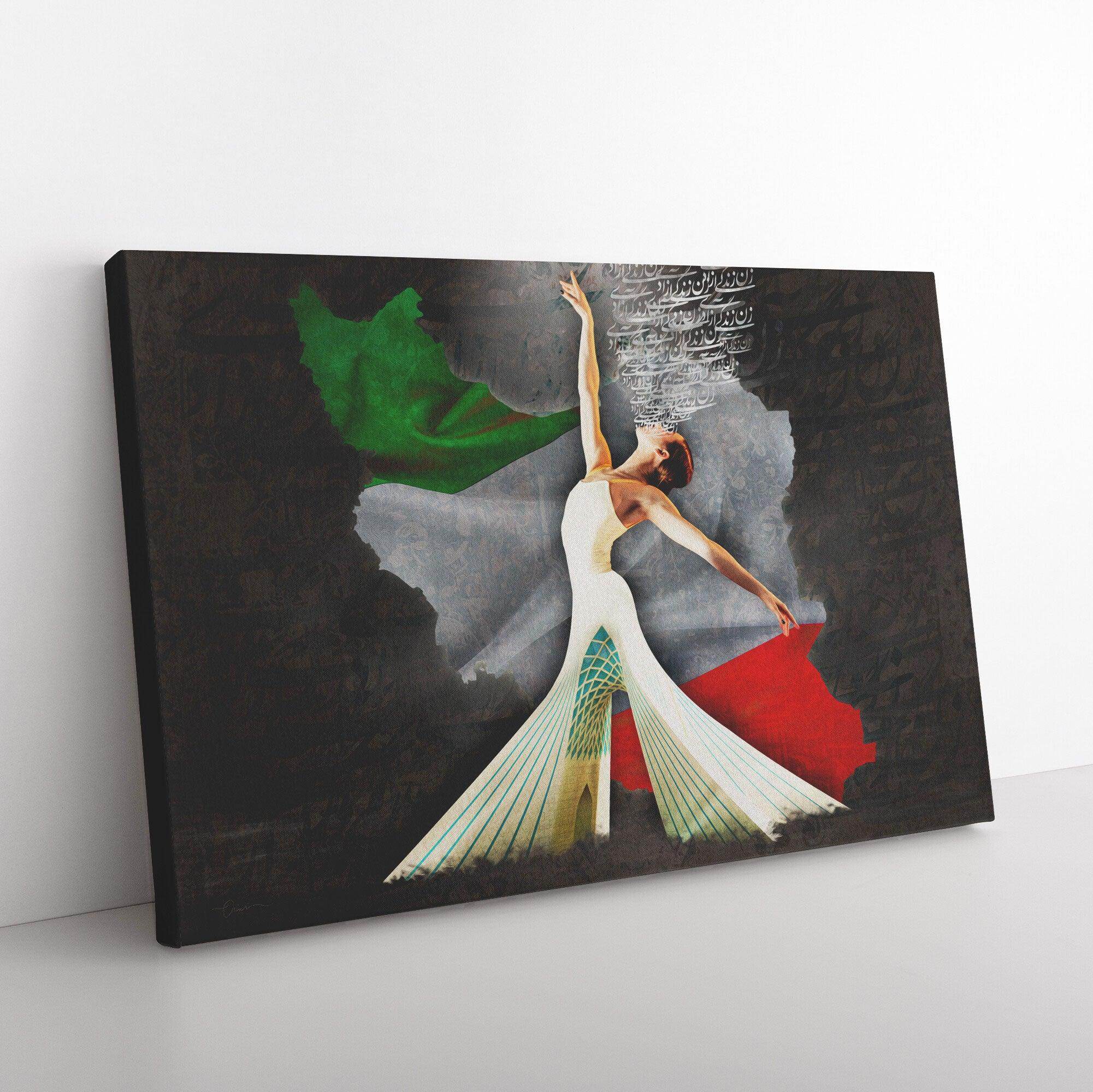 Woman, Life, Freedom Persian wall art, alternate artwork view 6
