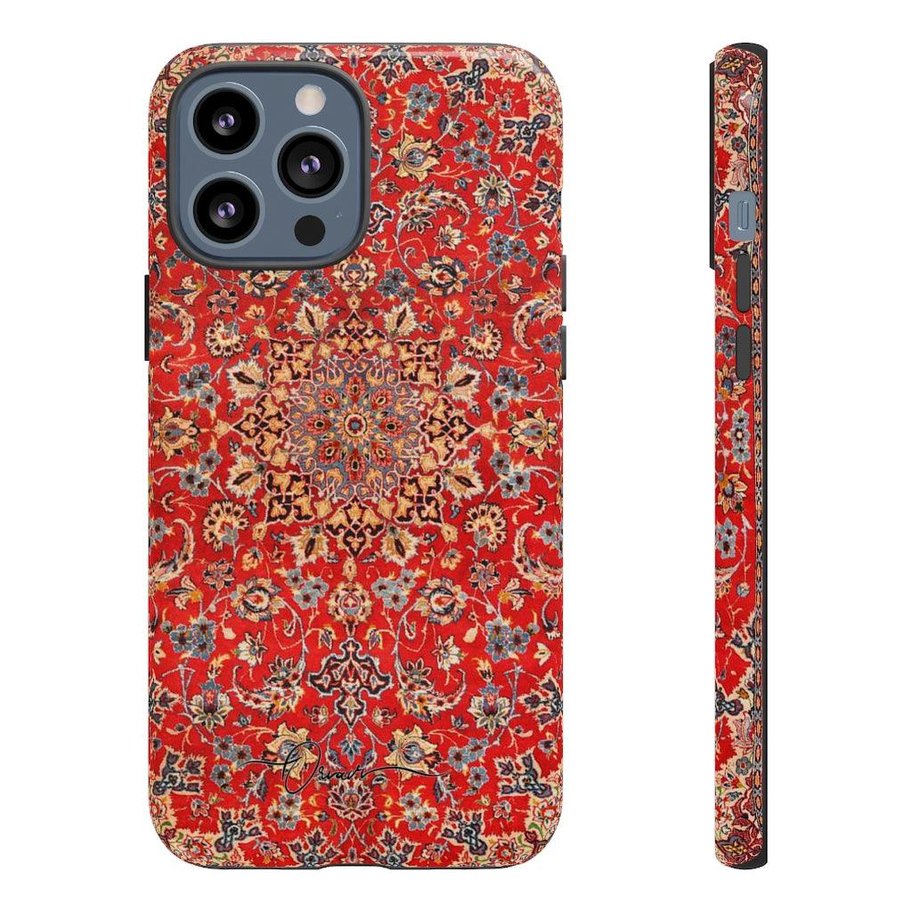 Persian Rug Traditional Tough Cases - Unique Persian Calligraphy designs on hard and soft cases and covers for iPhone 13, 12, SE, 11, iPhone XS, iPhone X & more.