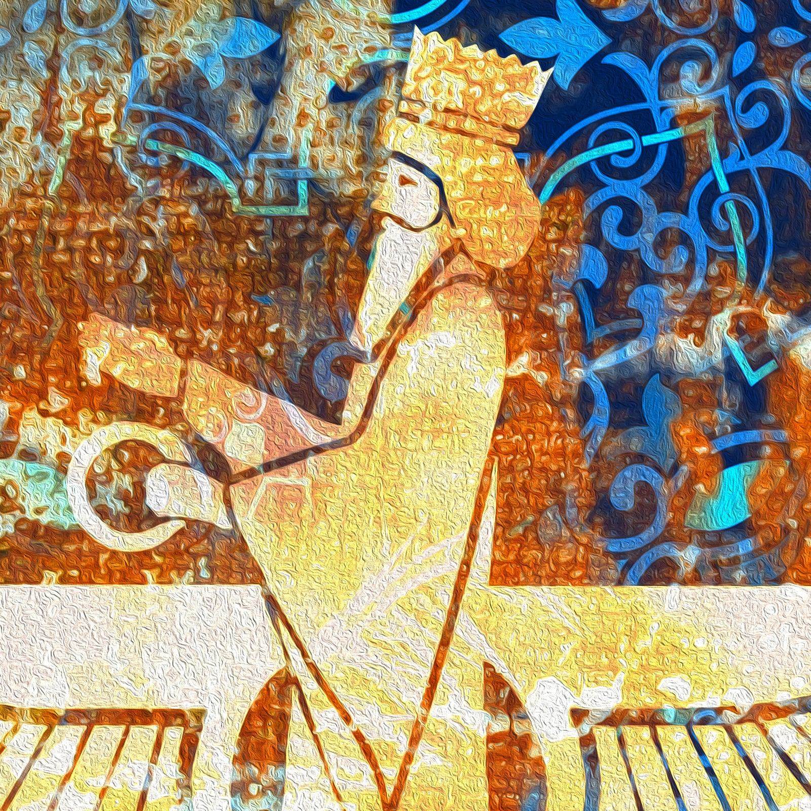 Faravahar Persian wall art, alternate artwork view 2