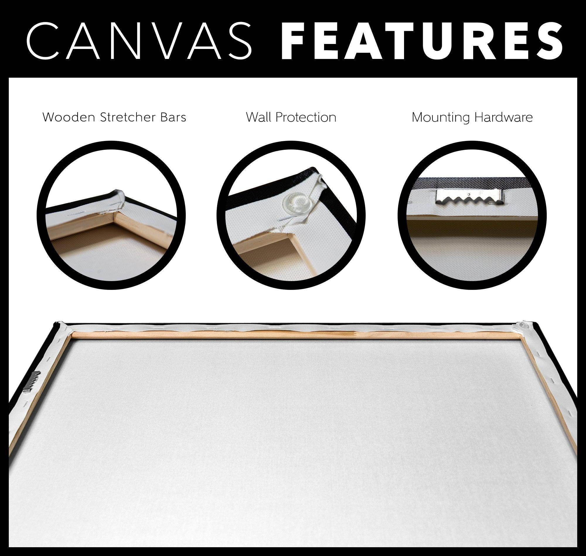 You Are Among the Heart ready-to-hang canvas features and materials