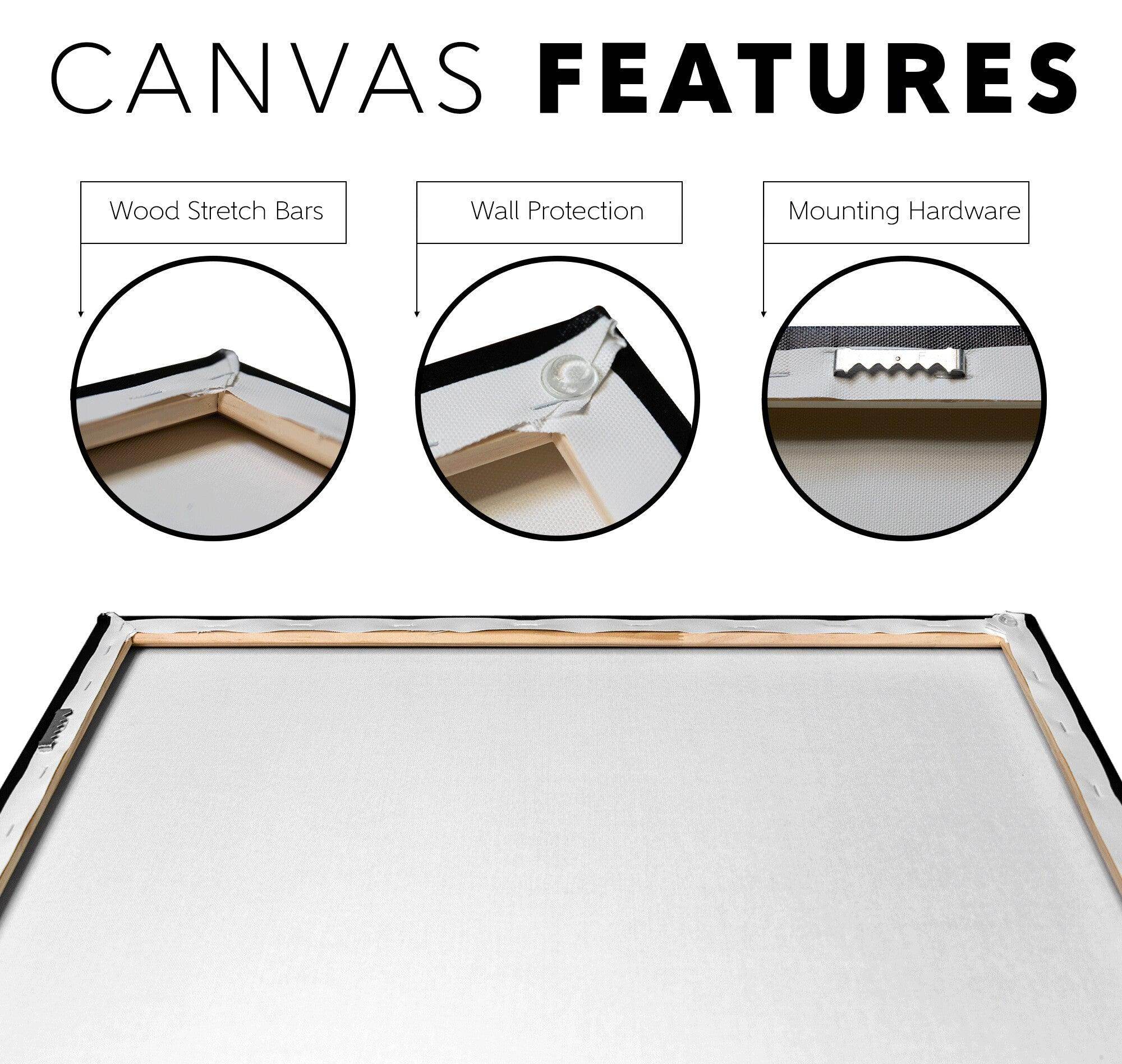 Jaan Bebar ready-to-hang canvas features and materials