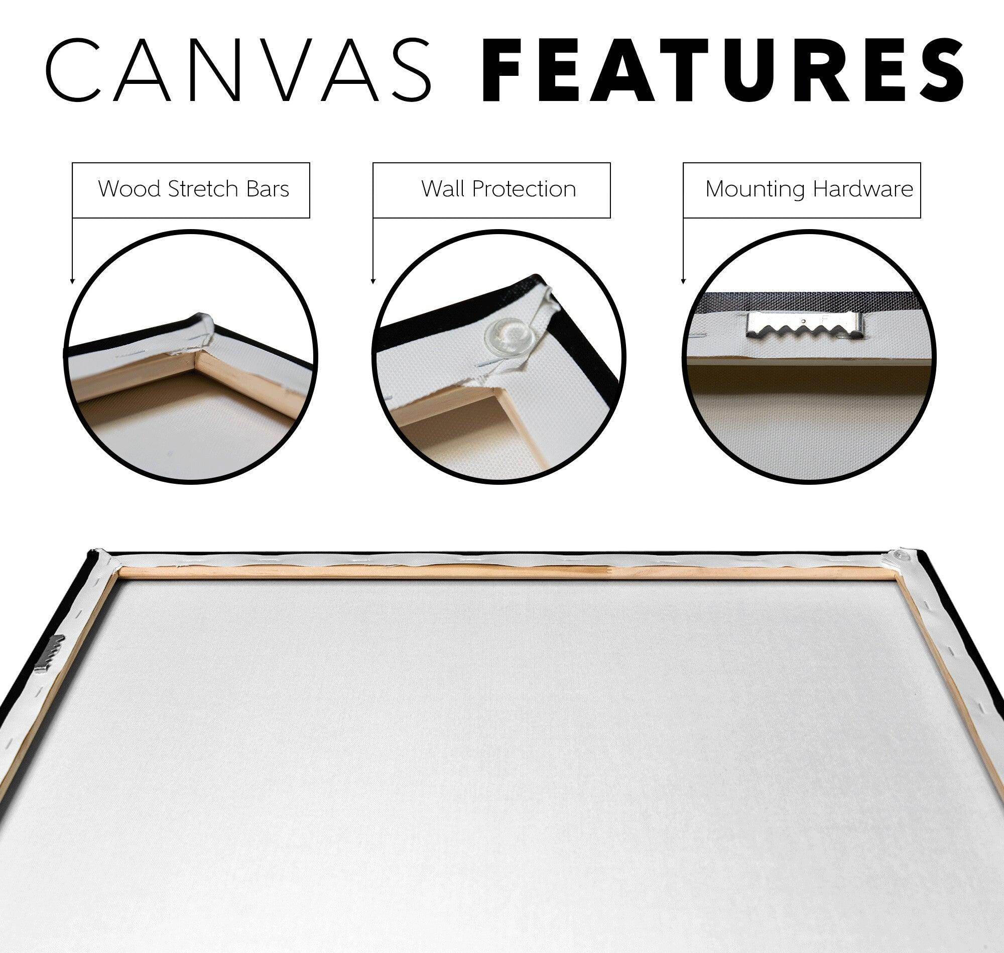 Love Is Mighty ready-to-hang canvas features and materials