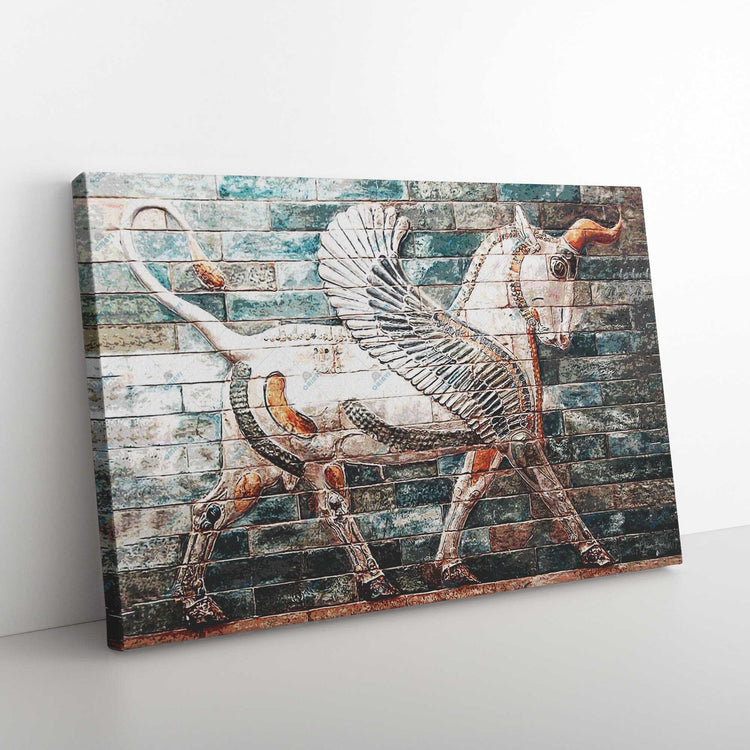 A Persian-era unicorn from Apadana (Persepolis), Iran. Persian calligraphy wall art, High Quality and Ready to Hang. This Modern Persian Wall décor completes and elevates your home. persian wall art, persian calligraphy wall art, persian artwork for sale, persian calligraphy, Persian Art