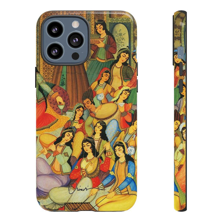 Persian Gils Traditional Miniature Tough Cases - Unique Persian Calligraphy designs on hard and soft cases and covers for iPhone 13, 12, SE, 11, iPhone XS, iPhone X & more.Unique Persian designs on hard and soft cases and covers for iPhone and Samsung. persian design phone case, persian phone case, persian iphone case, persian samsung case