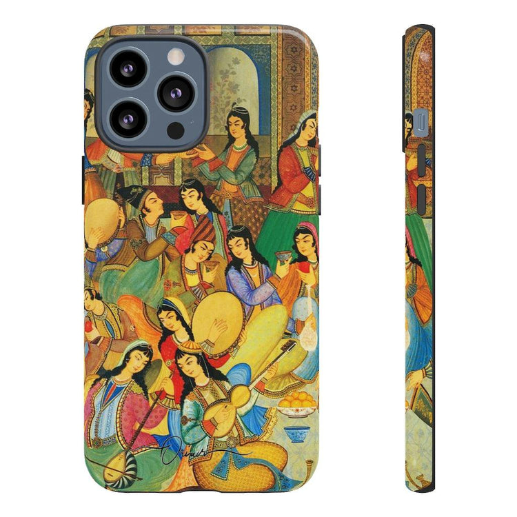 Persian Gils Traditional Miniature Tough Cases - Unique Persian Calligraphy designs on hard and soft cases and covers for iPhone 13, 12, SE, 11, iPhone XS, iPhone X & more.Unique Persian designs on hard and soft cases and covers for iPhone and Samsung. persian design phone case, persian phone case, persian iphone case, persian samsung case