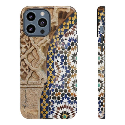 Persian Tile Traditional Tough Cases - Unique Persian Calligraphy designs on hard and soft cases and covers for iPhone 13, 12, SE, 11, iPhone XS, iPhone X & more.