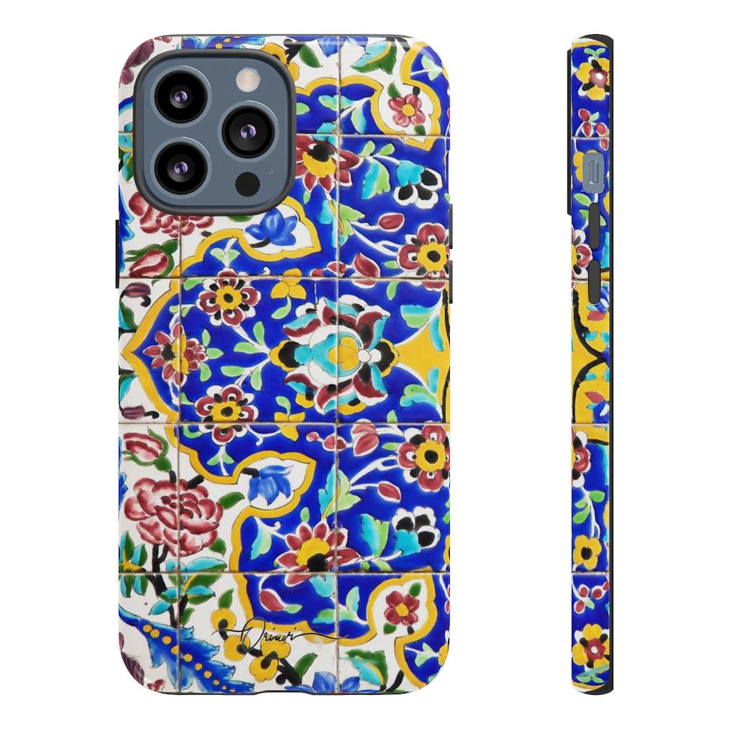 Persian Tile Traditional Tough Cases - Unique Persian Calligraphy designs on hard and soft cases and covers for iPhone 13, 12, SE, 11, iPhone XS, iPhone X & more.Unique Persian designs on hard and soft cases and covers for iPhone and Samsung. persian design phone case, persian phone case, persian iphone case, persian samsung case