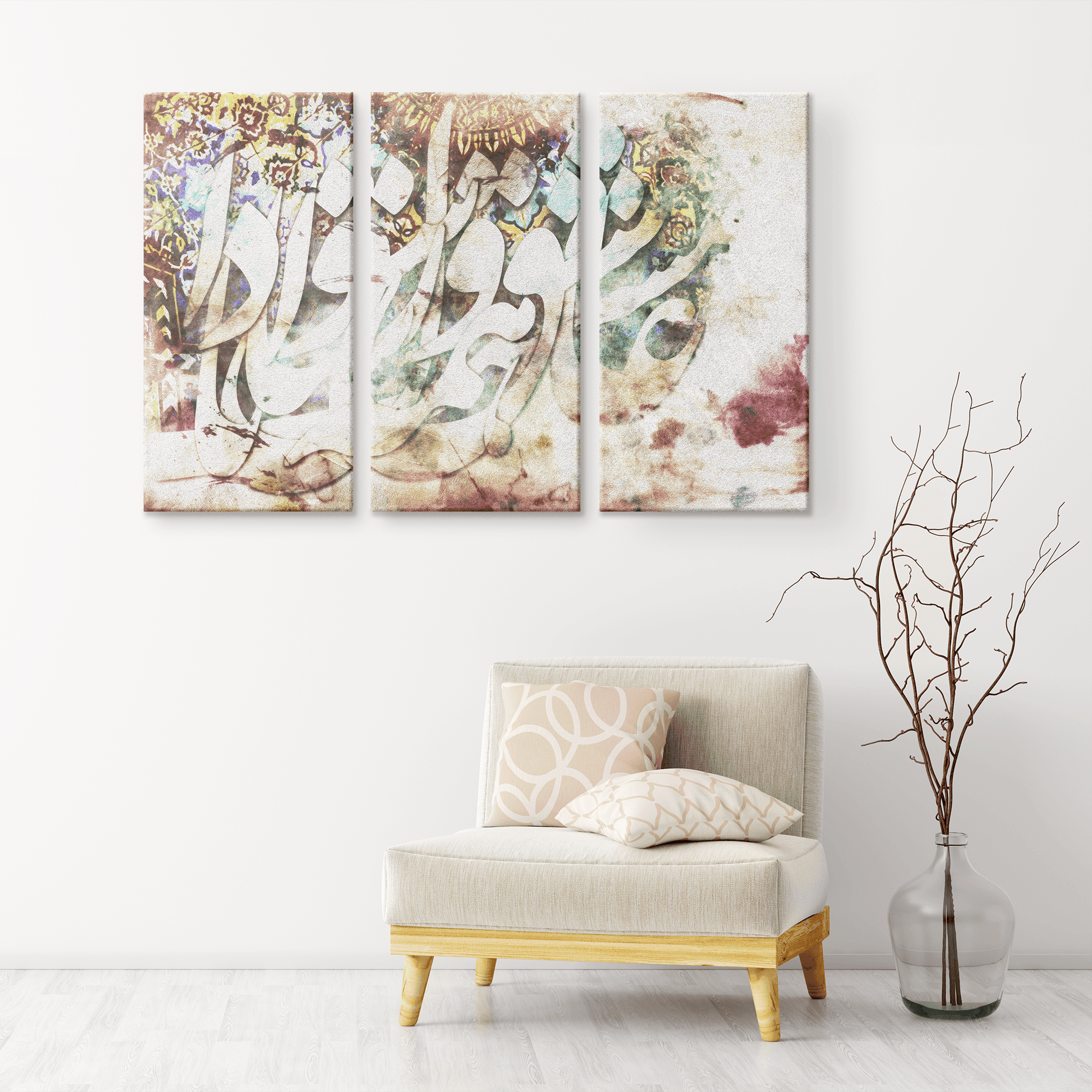 Ashegh - 3 Piece | Persian Wall Art | Persian Home Wall Decor - ORIAVI