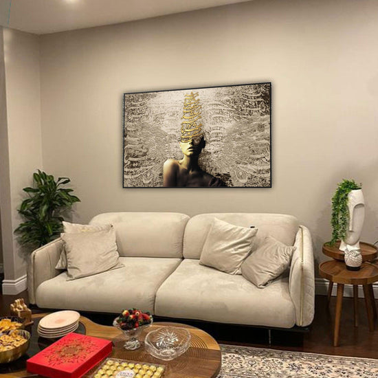 Custom Canvas (I won't be conscious) H-60"X40" With Black Floater Frame - ORIAVI