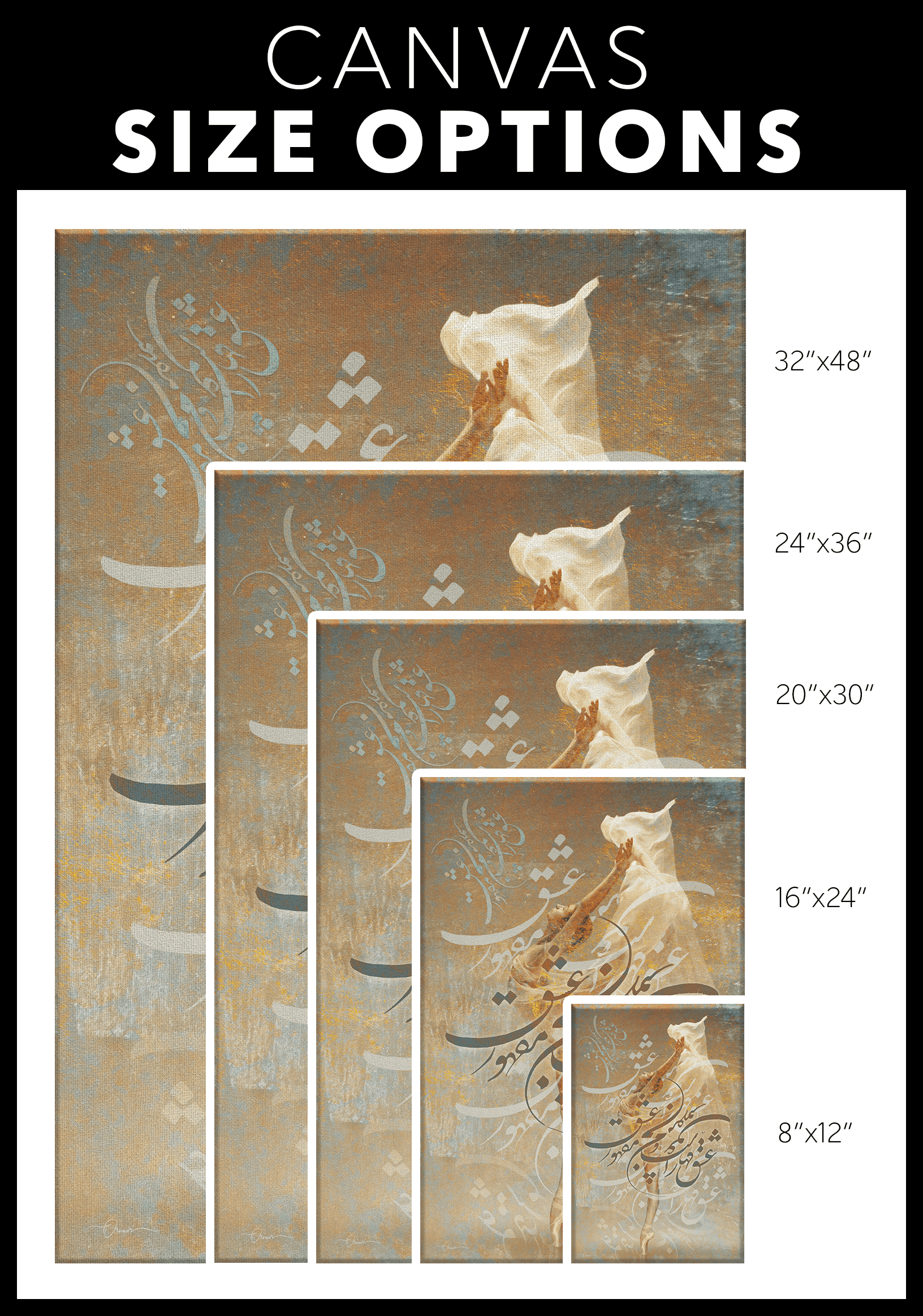 Love Is Mighty Persian wall art, alternate artwork view 6
