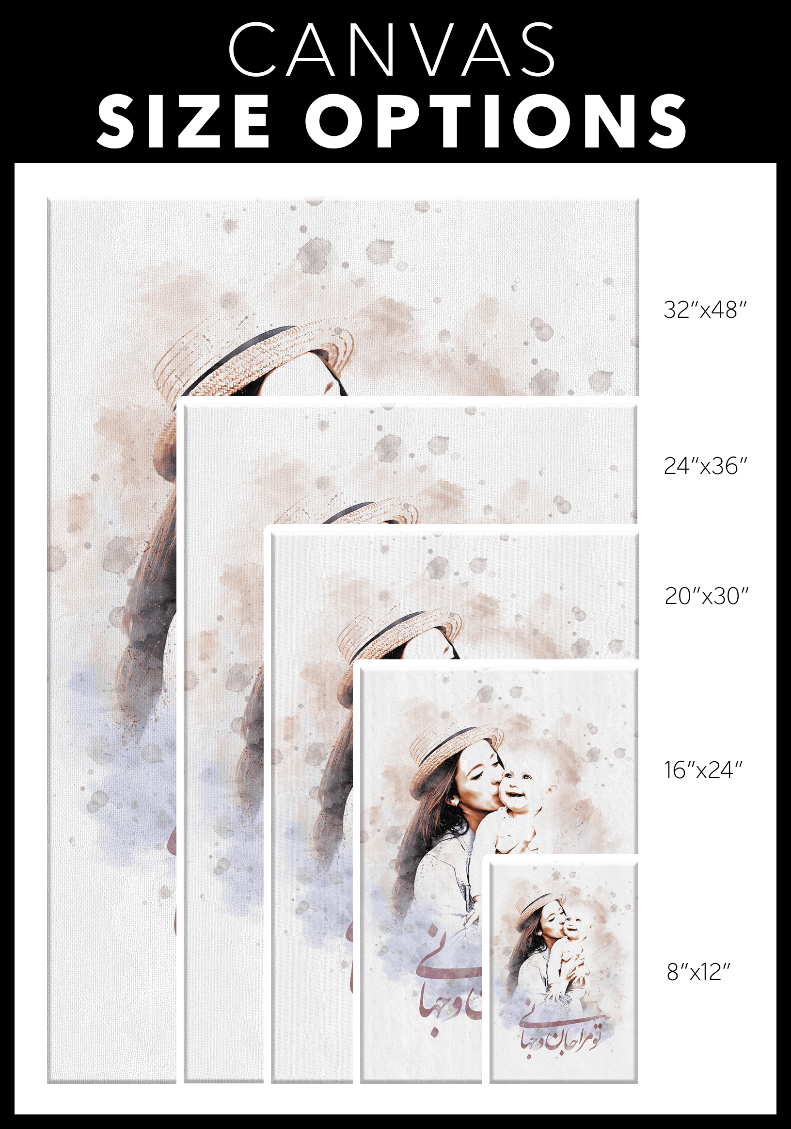 Custom Portrait From Picture -1- Gallery Canvas - ORIAVI