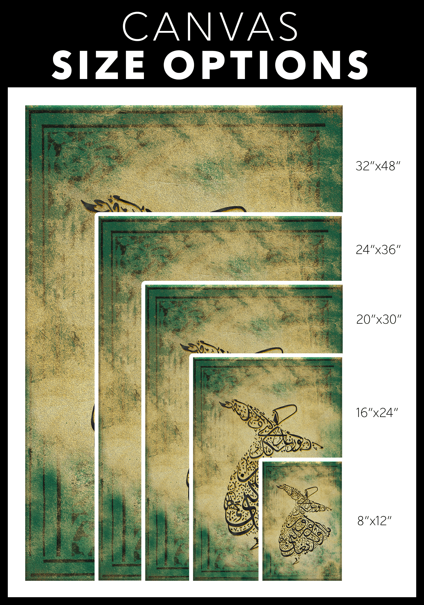 Sama Dance Persian wall art, alternate artwork view 7
