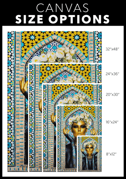 Persian Tile Girl | Persian Wall Art | Persian Home Wall Decor - ORIAVI
