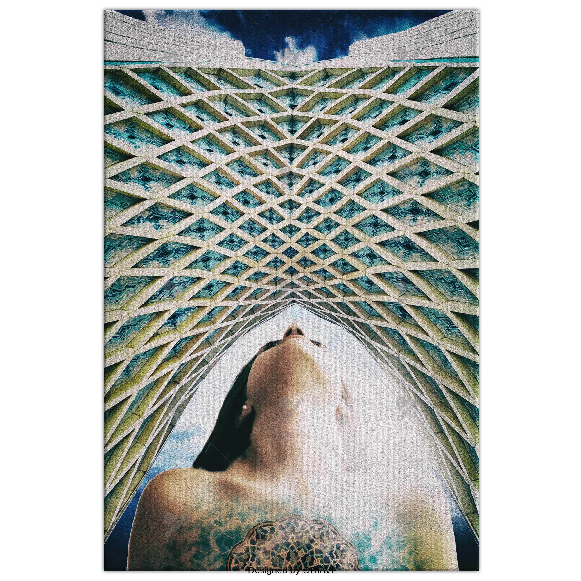 Our Azadi Tower Persian wall art, alternate artwork view 5