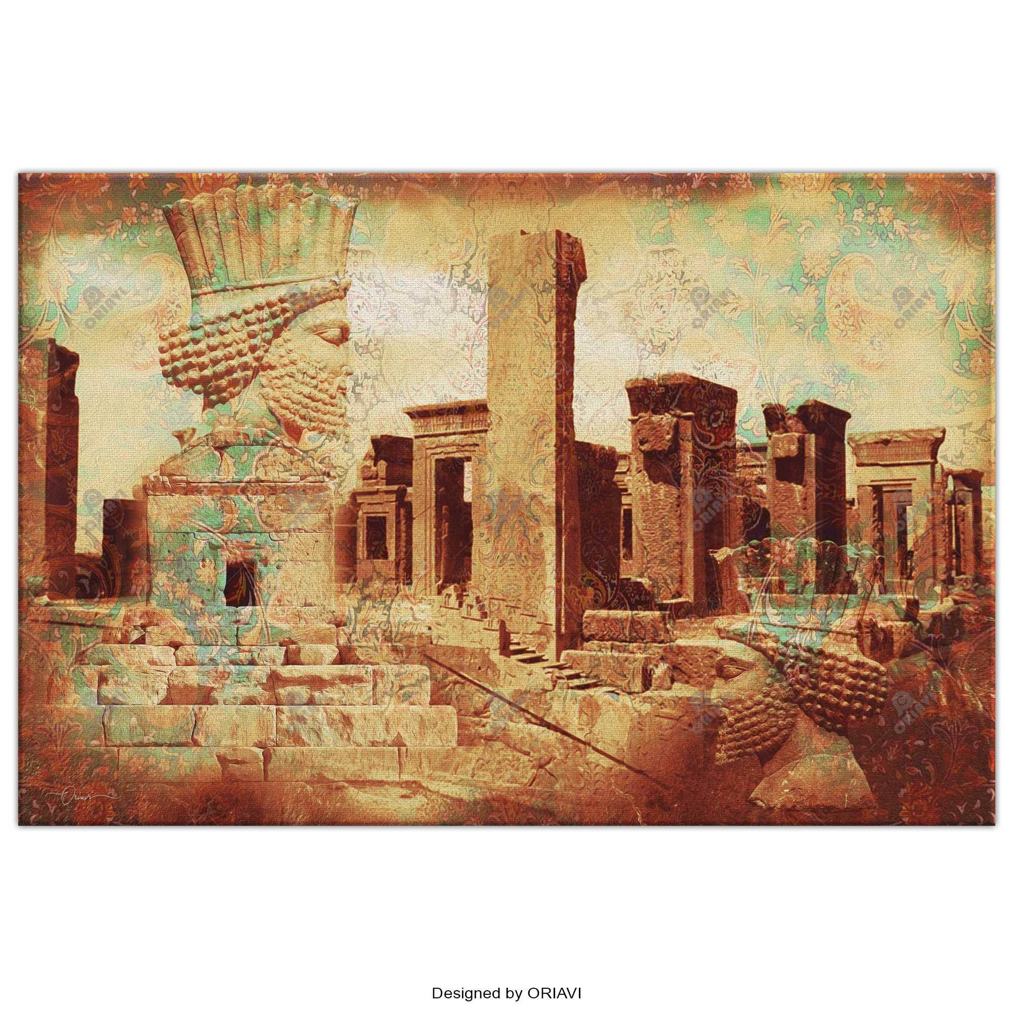 Tomb of Cyrus and Persepolis Persian wall art, alternate artwork view 5