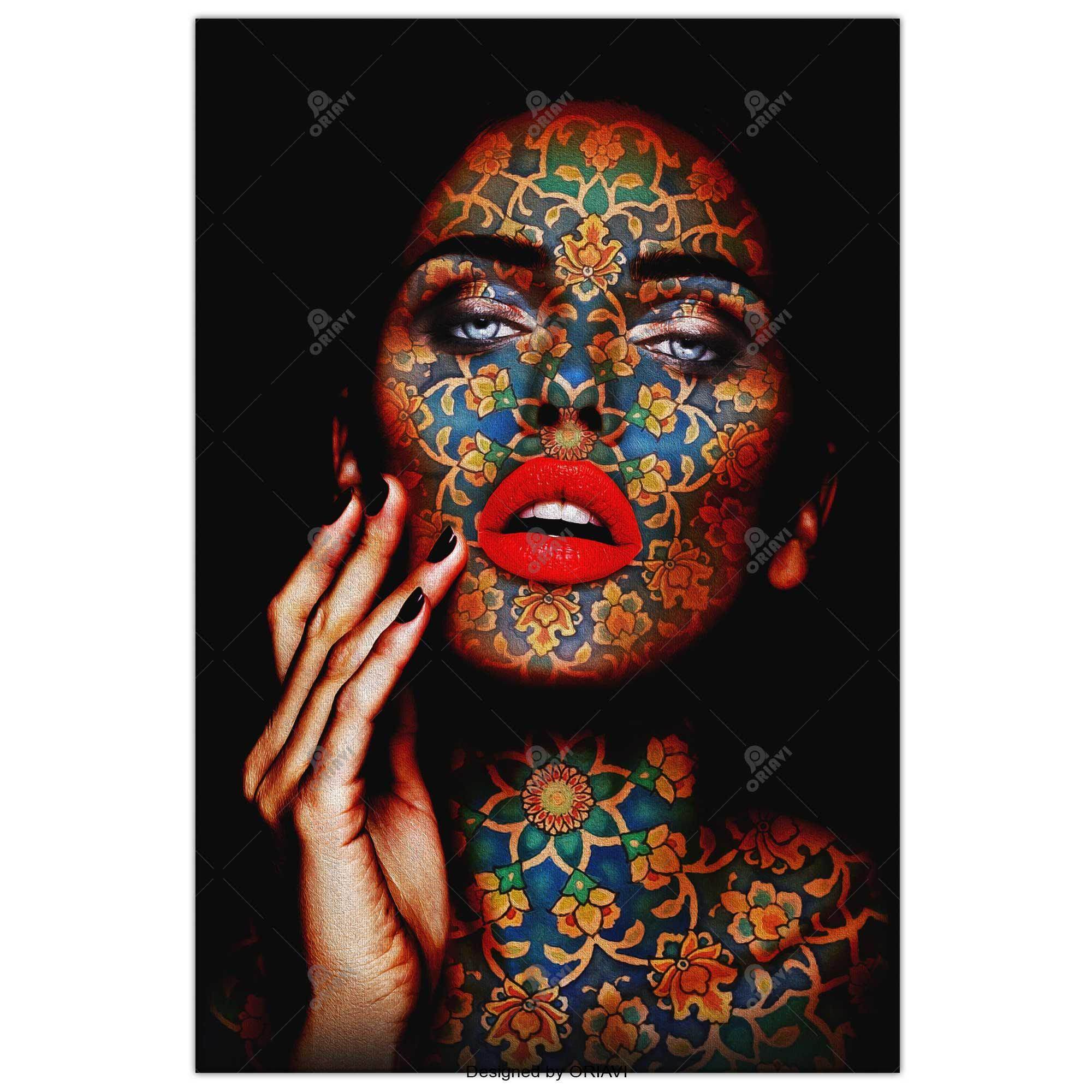 Lovely Face Persian wall art, alternate artwork view 4