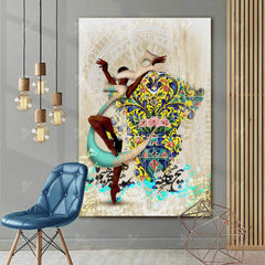 Nothing — Rumi Dancer Persian Calligraphy Canvas