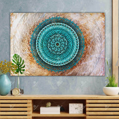 My Coquettish Mistress — Hafez Turquoise Mandala Canvas