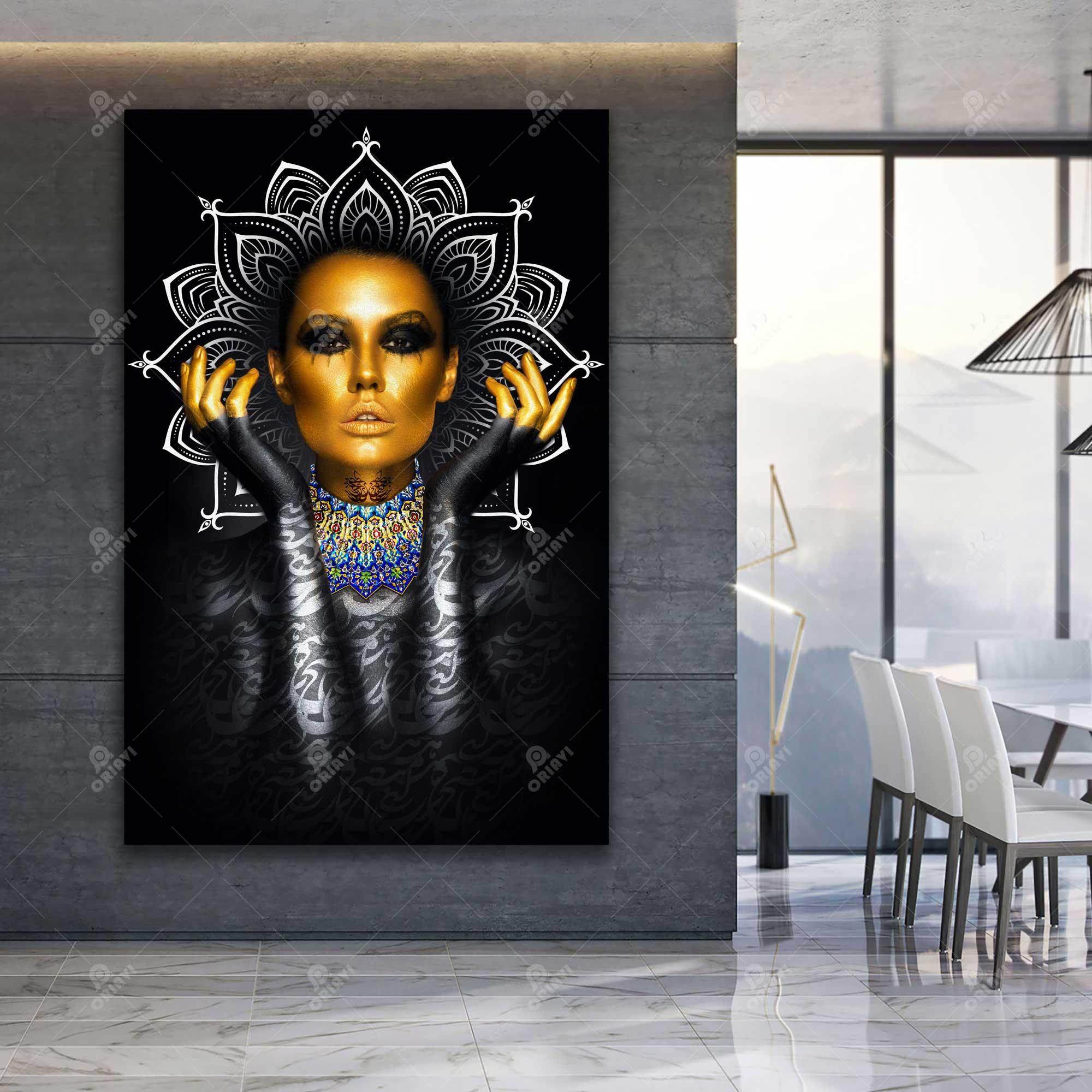 Nothing for Nothing — Gold Mask Persian Portrait Canvas