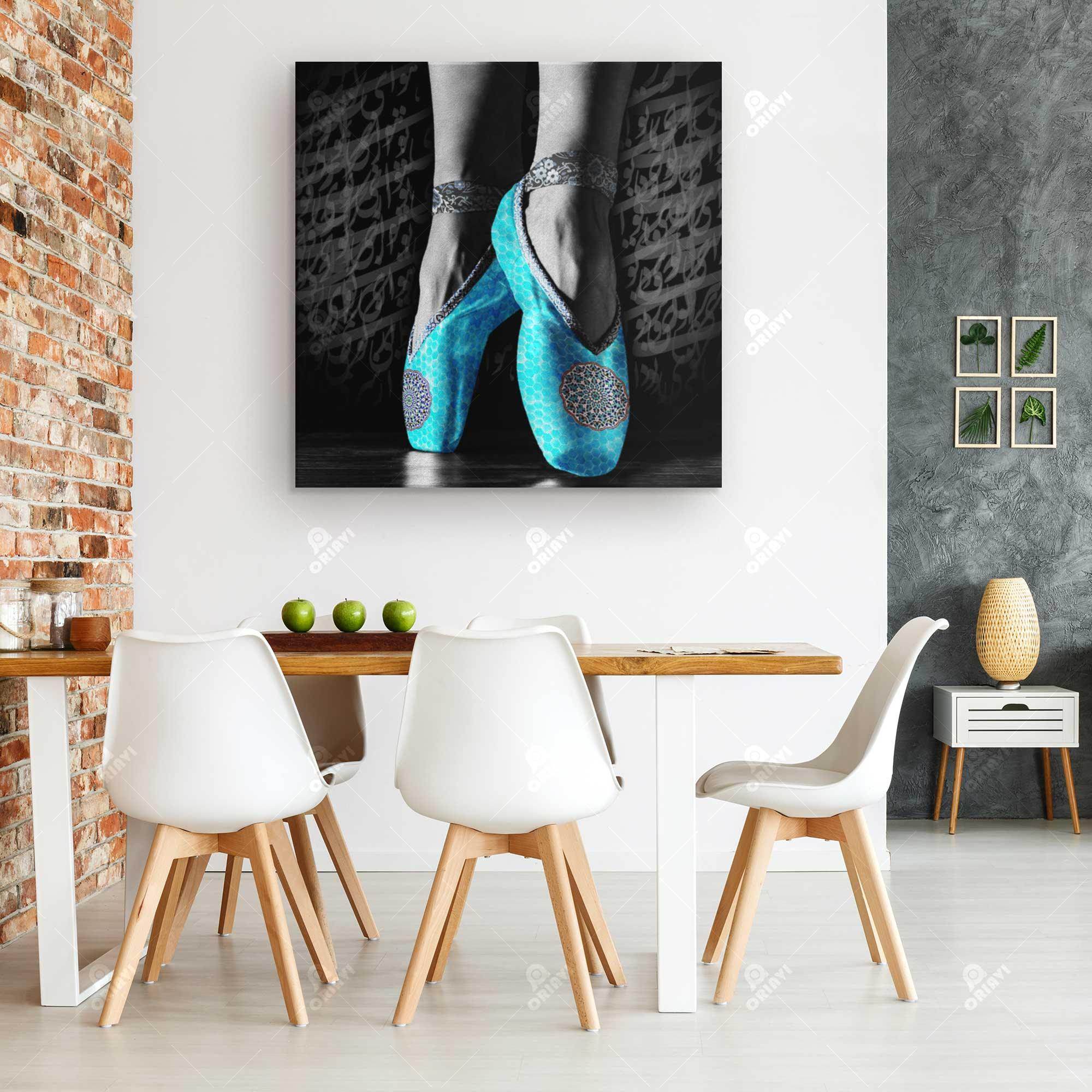 Havay-e Kooye To — Hafez Blue Ballet Calligraphy Canvas