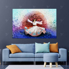 Hame Oust — Rumi Whirling Dancers Persian Canvas