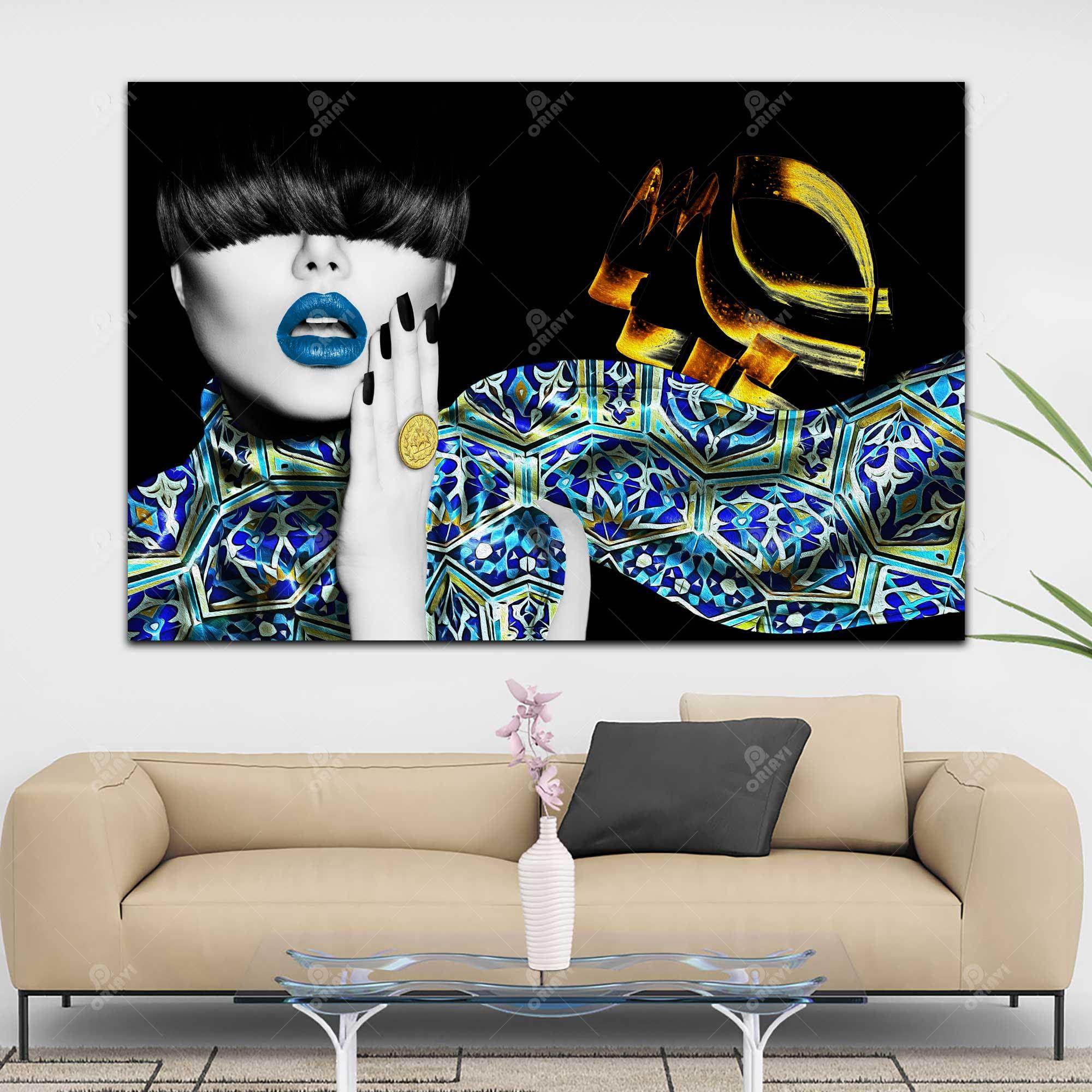 No Life Without Love — Rumi Modern Persian Portrait Canvas